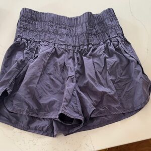 FP Movement by Free People Smocked Waist Athletic Shorts - Lavender Purple